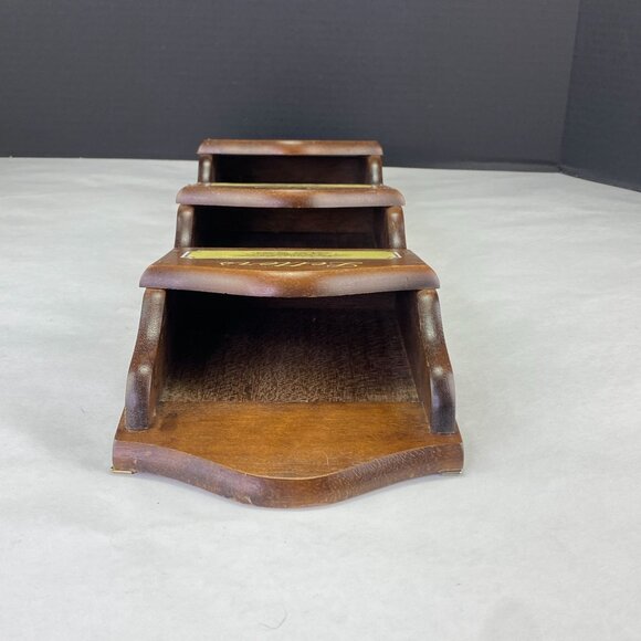 Vintage Retro Wood Wall Mount Letters Bills Misc Key Hook Organizer - Picture 7 of 12